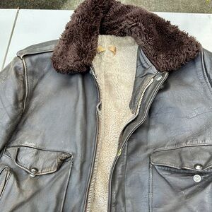 1960s Schott NYC I-S-674-M-S leather flight jacket / Size 42